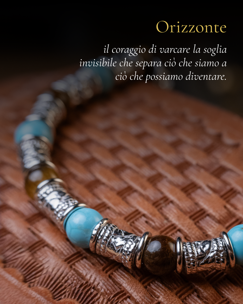 Siena Barilotti Herrenarmband aus Silber mit Aulith und Tigerauge